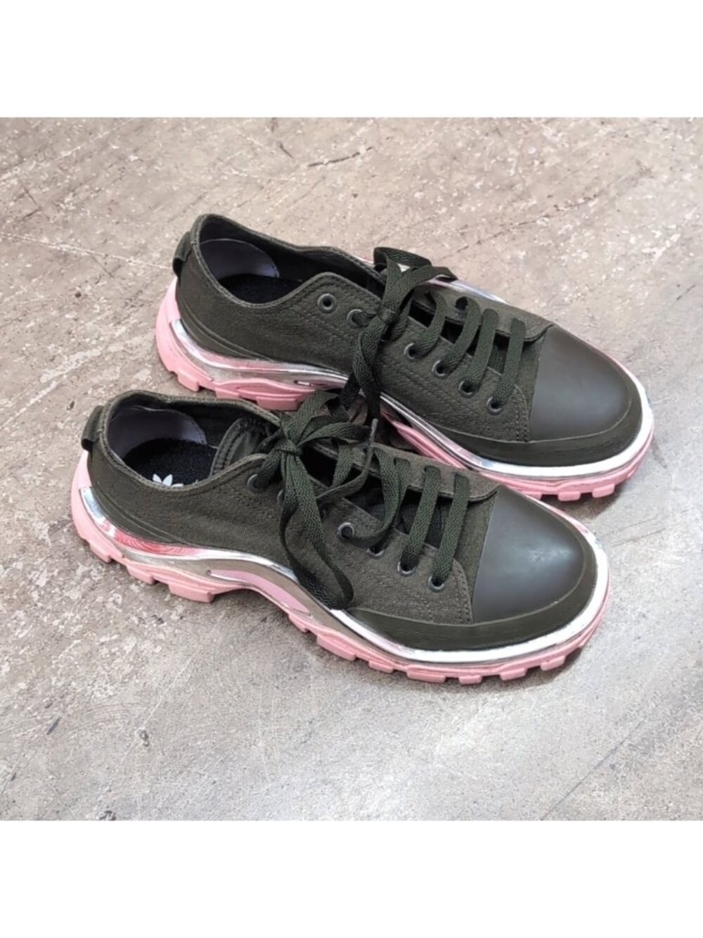 Raf Simons x Adidas Runner Green Pink Chrome Sneakers